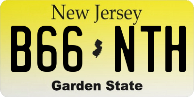NJ license plate B66NTH
