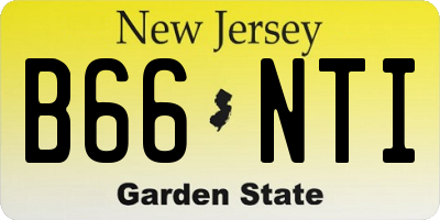 NJ license plate B66NTI