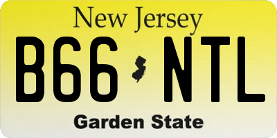 NJ license plate B66NTL