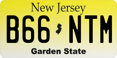 NJ license plate B66NTM