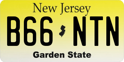 NJ license plate B66NTN