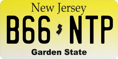 NJ license plate B66NTP