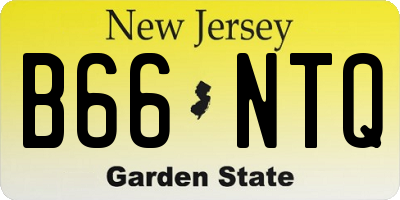 NJ license plate B66NTQ