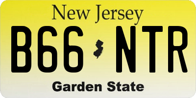 NJ license plate B66NTR