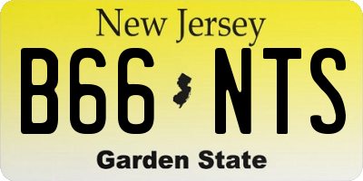 NJ license plate B66NTS