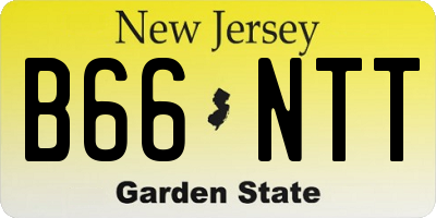 NJ license plate B66NTT