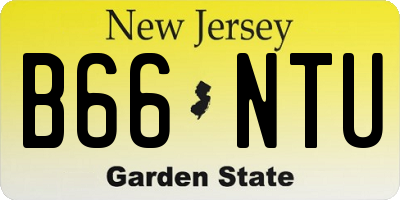 NJ license plate B66NTU