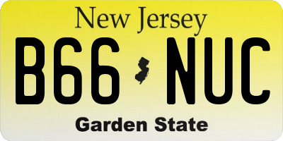 NJ license plate B66NUC