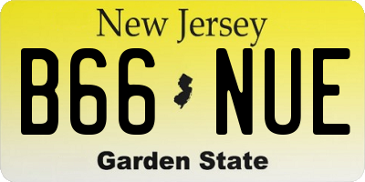 NJ license plate B66NUE