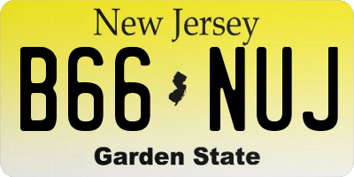 NJ license plate B66NUJ