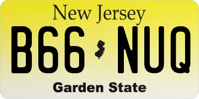 NJ license plate B66NUQ
