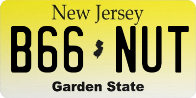 NJ license plate B66NUT