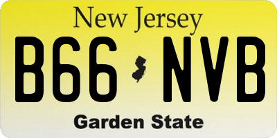 NJ license plate B66NVB