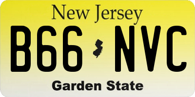 NJ license plate B66NVC