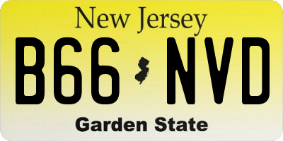 NJ license plate B66NVD