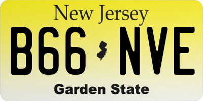 NJ license plate B66NVE
