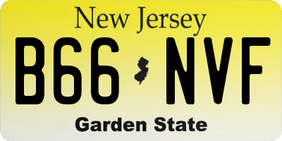NJ license plate B66NVF