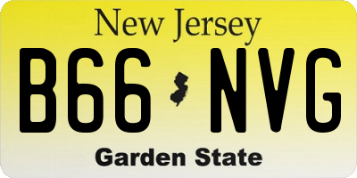 NJ license plate B66NVG