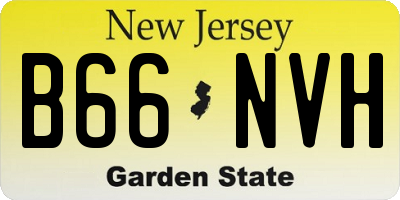 NJ license plate B66NVH