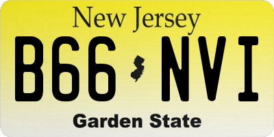 NJ license plate B66NVI