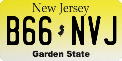 NJ license plate B66NVJ