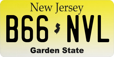 NJ license plate B66NVL
