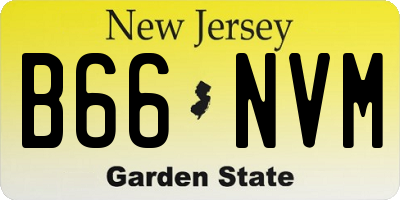 NJ license plate B66NVM