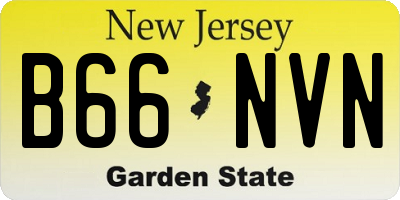 NJ license plate B66NVN