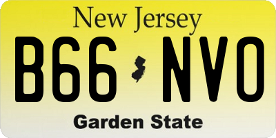 NJ license plate B66NVO