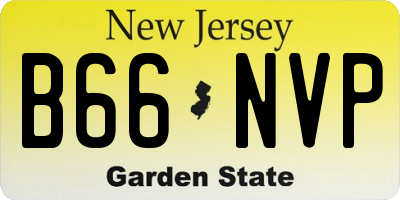 NJ license plate B66NVP