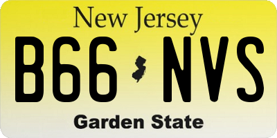 NJ license plate B66NVS