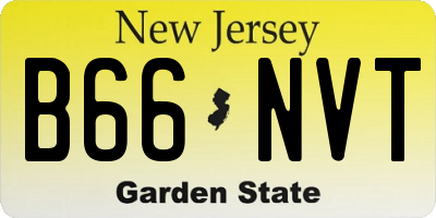 NJ license plate B66NVT