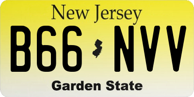 NJ license plate B66NVV