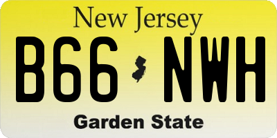 NJ license plate B66NWH