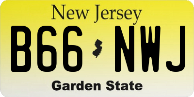 NJ license plate B66NWJ