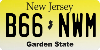 NJ license plate B66NWM