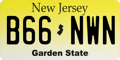 NJ license plate B66NWN