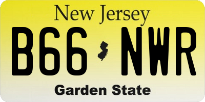 NJ license plate B66NWR