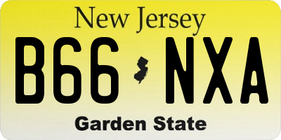 NJ license plate B66NXA