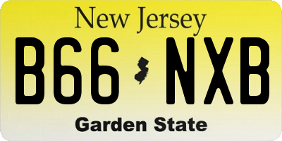 NJ license plate B66NXB