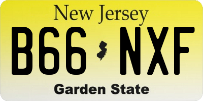 NJ license plate B66NXF