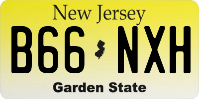 NJ license plate B66NXH