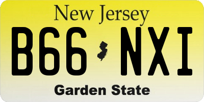 NJ license plate B66NXI
