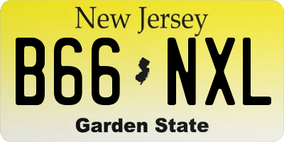 NJ license plate B66NXL