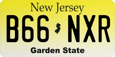 NJ license plate B66NXR