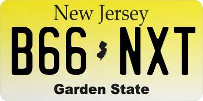 NJ license plate B66NXT