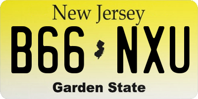 NJ license plate B66NXU