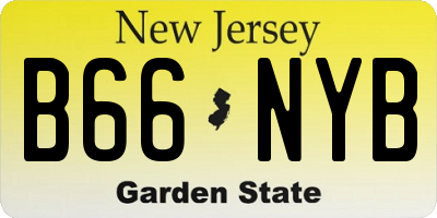 NJ license plate B66NYB