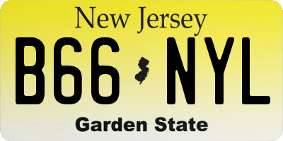NJ license plate B66NYL