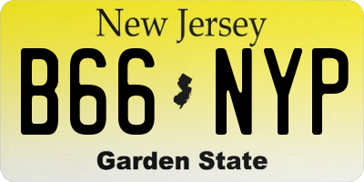 NJ license plate B66NYP